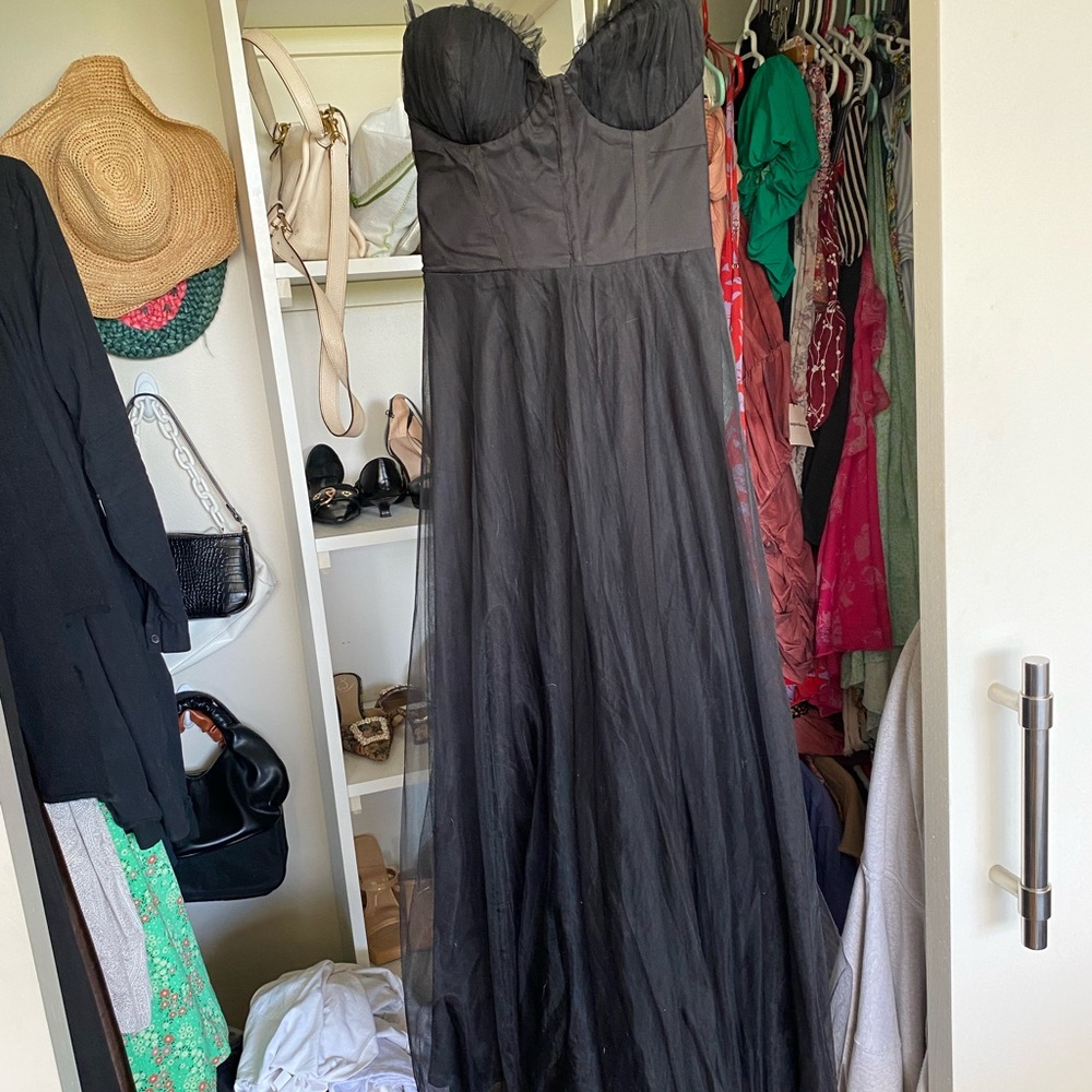 Spaghetti strap black dress